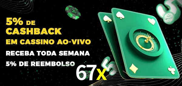 Promoções do cassino ao Vivo 67x